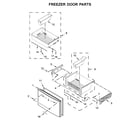 KitchenAid KRFF507HBS00 freezer door parts diagram