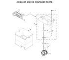 KitchenAid KRFF507HBS00 icemaker and ice container parts diagram