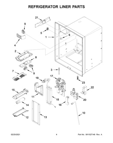Refrigerator liner parts