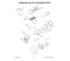 Maytag MFI2269FRW03 icemaker and ice container parts diagram
