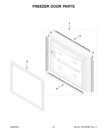 Freezer door parts