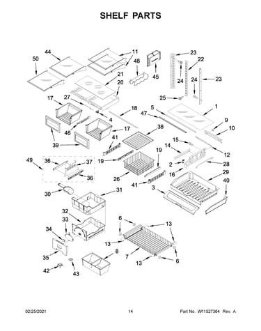 Shelf parts