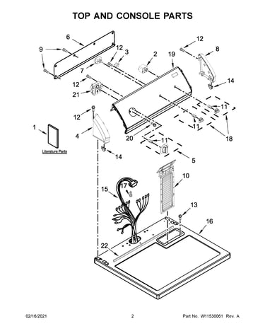 Top and console parts