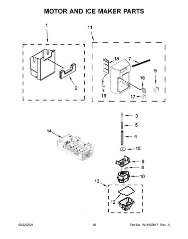 Motor and ice maker parts