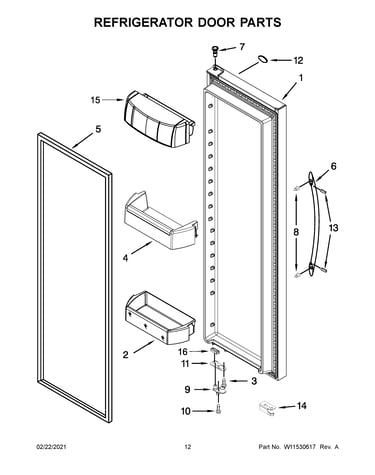 Refrigerator door parts