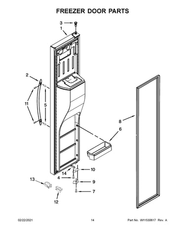 Freezer door parts