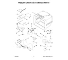 KitchenAid KRFC300EWH04 freezer liner and icemaker parts diagram