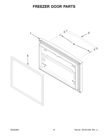Freezer door parts