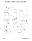 Freezer liner and icemaker parts