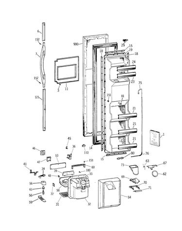 Freezer door