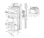 GE MSK28PFBAAA fresh food door diagram