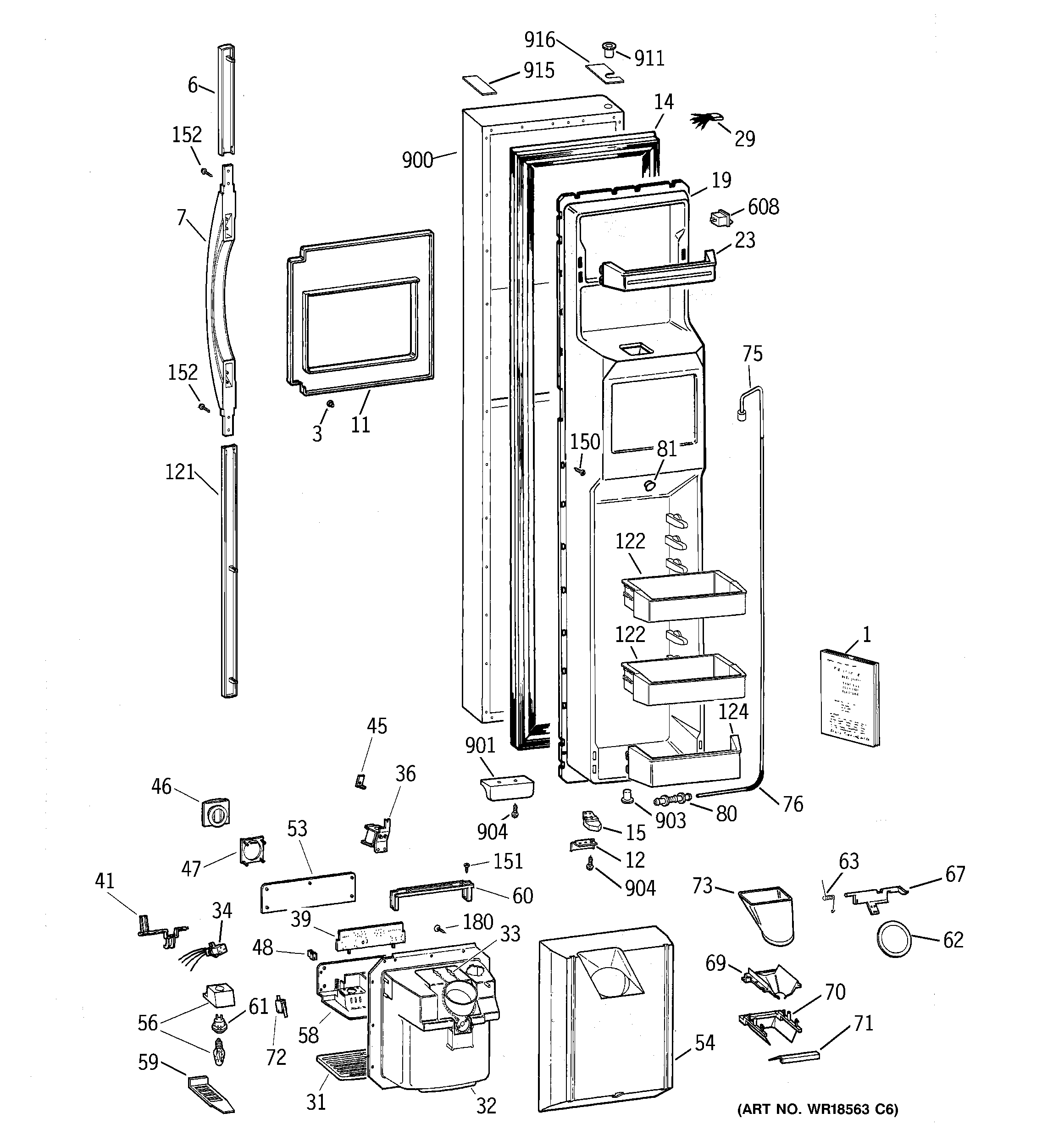 Freezer door