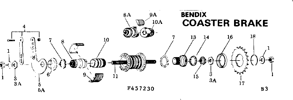 coaster brake assembly diagram