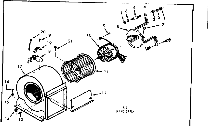 Just replaced motor in blower for sears package air conditioner system 867.819352; but the
