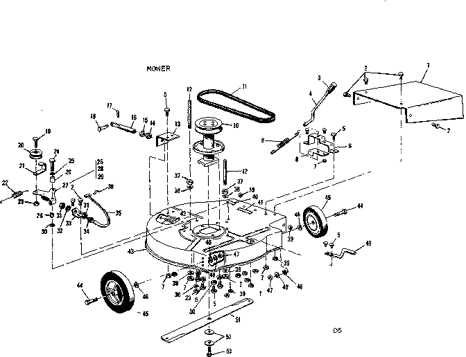 Craftsman 54 Mower Deck Parts Diagram