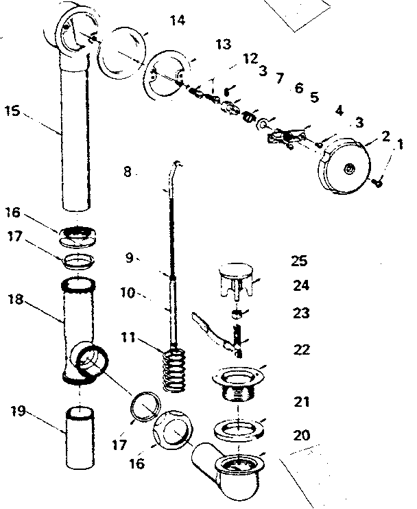 Kenmore Sears Bathtub Waste And Overflow Parts Model 330202210 Find Part By Diagram