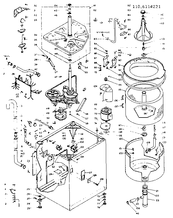 Kenmore Series Washer Parts Diagram