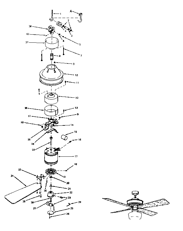 Ceiling Fan Parts Diagram Wiring Diagram Symbols And Guide