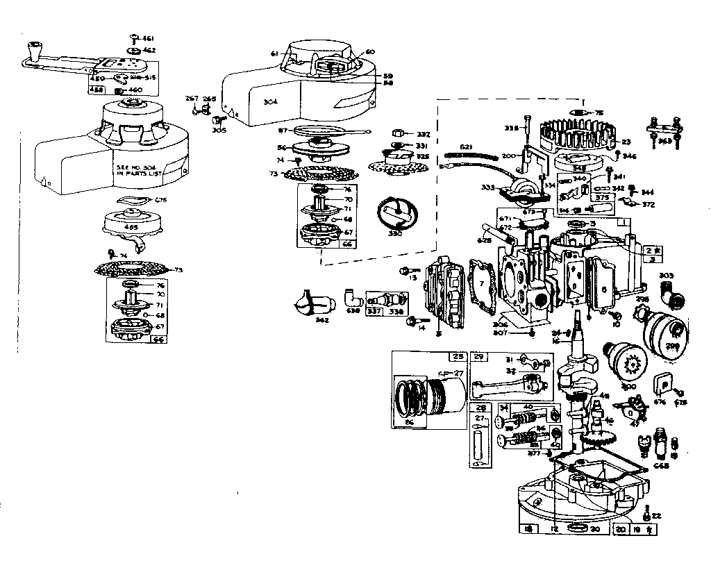 Briggs stratton схема двигателя