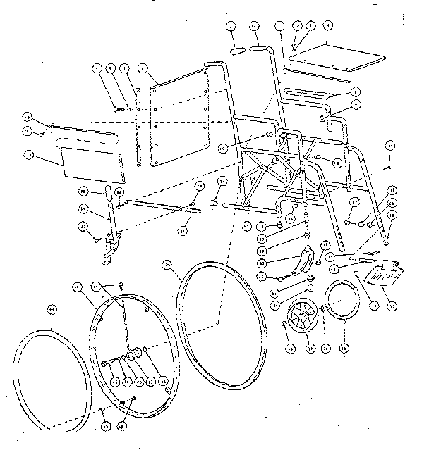 Wheelchair parts diagram names