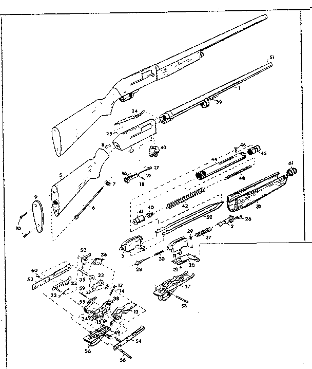 model 300 semi automatic shotgun (20 gauge) Parts Model