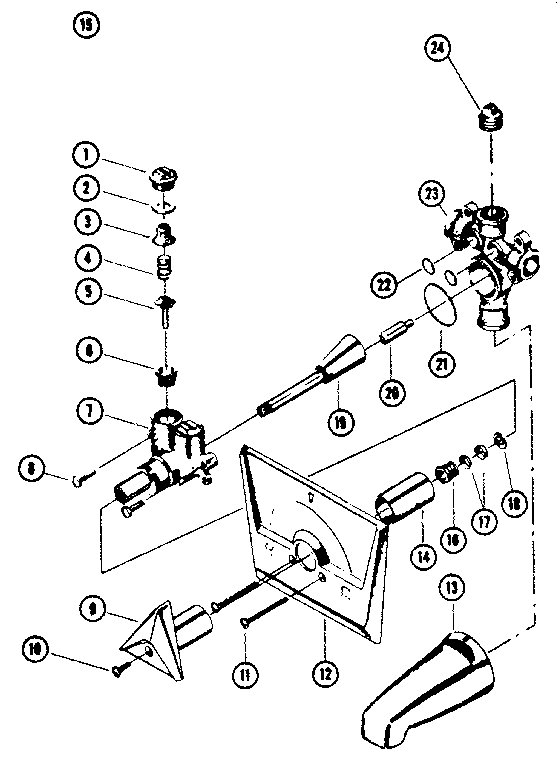 Kenmore Homart Tub Faucet Parts Model 2542096 Sears Partsdirect Find