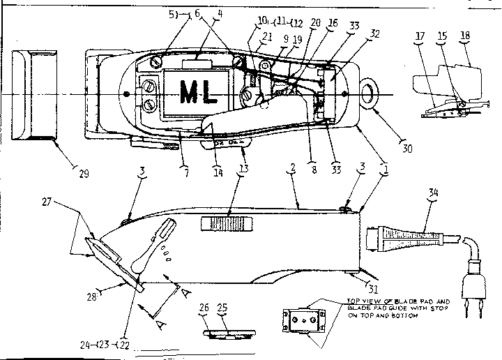 Andis Clipper Parts Diagram