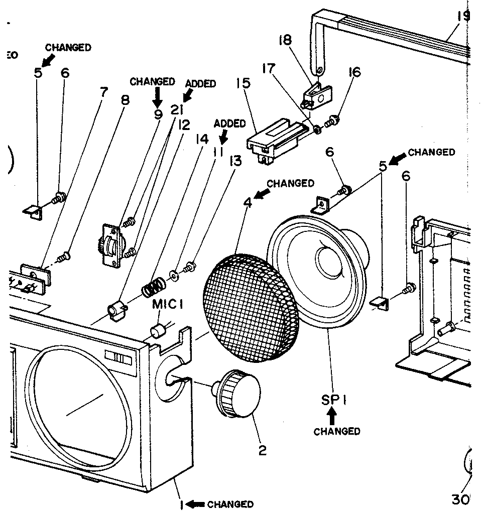 stereo speaker parts