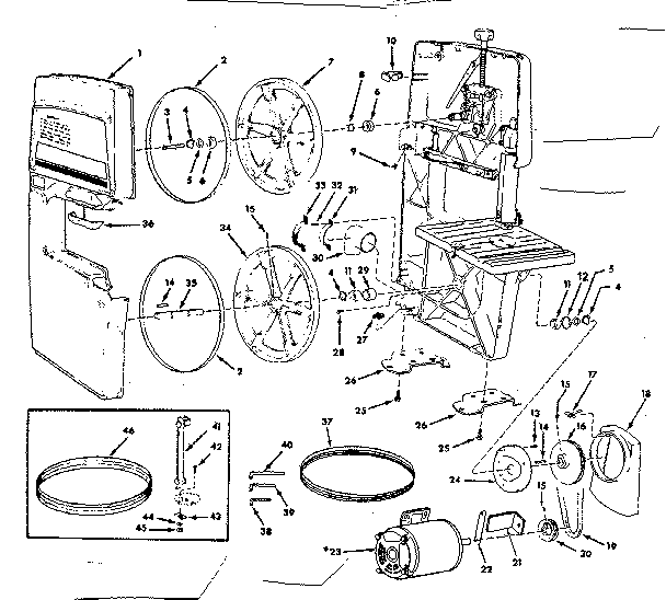 9 inch band saw parts