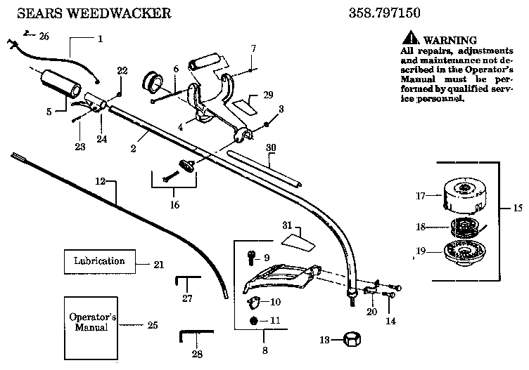 Craftsman 25cc Weedwacker Parts Manual