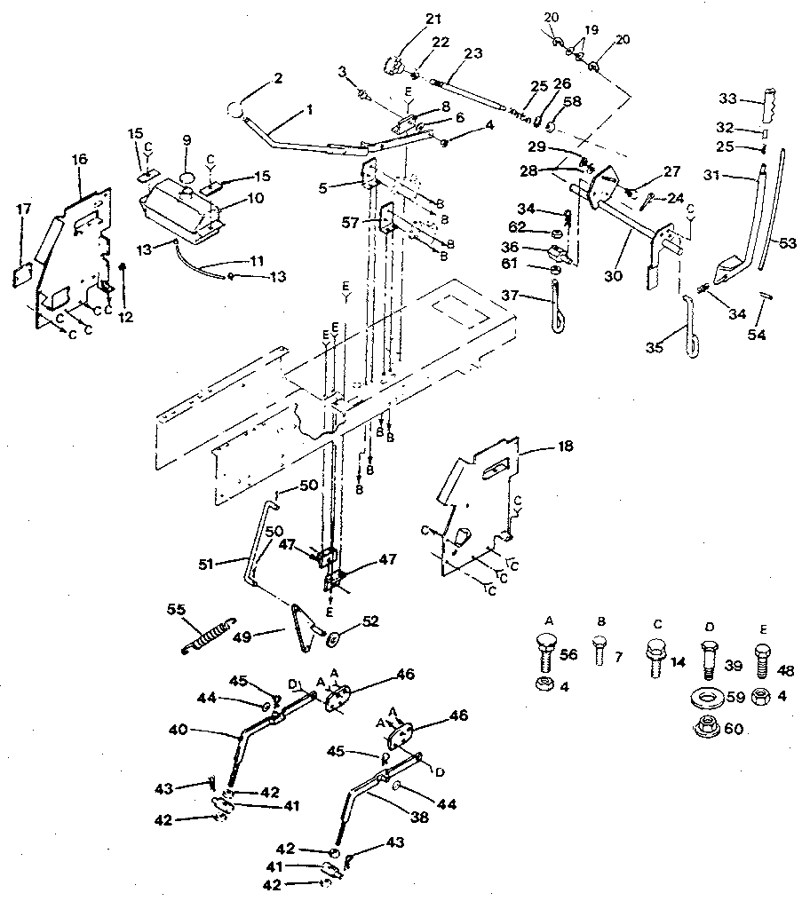 Halter Mähwerkaufhängung links passend Craftsman 917.254604