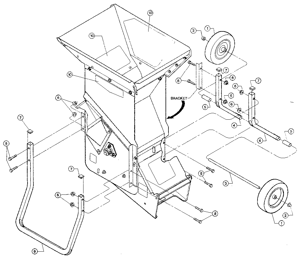 Troybilt model SUPERTOMAHAWK8HP SER. W836276 & UP chipper shredder/vacuum, gas genuine parts