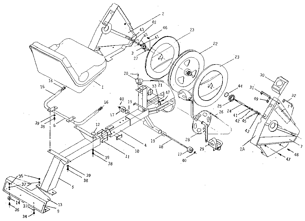 recumbent exercise bike parts