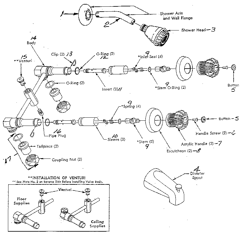 Glacier Bay Shower Faucet Parts Diagram Reviewmotors.co