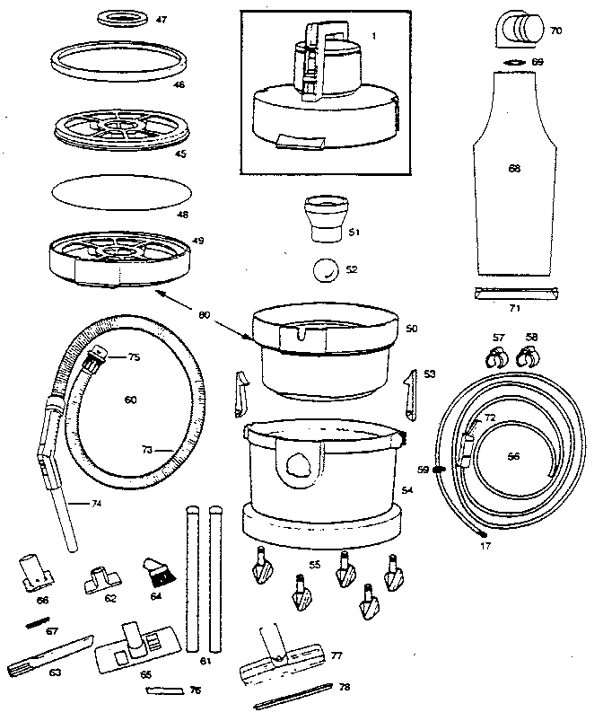 Vax 221a 07 Wet Dry Vacuum Parts Sears Direct Vax 221a 07 Wet Dry Vacuum Parts
