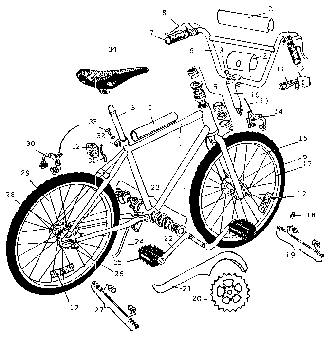 bicycle replacement parts