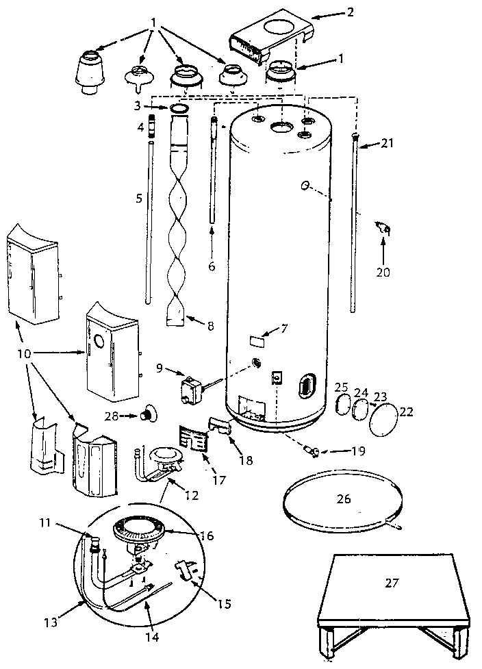 Diagram  Wiring Water Heater Sw10de Parts Diagram Full