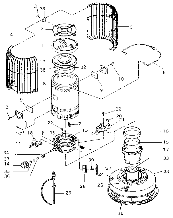 Toyotomi OMNI230 space heater parts 