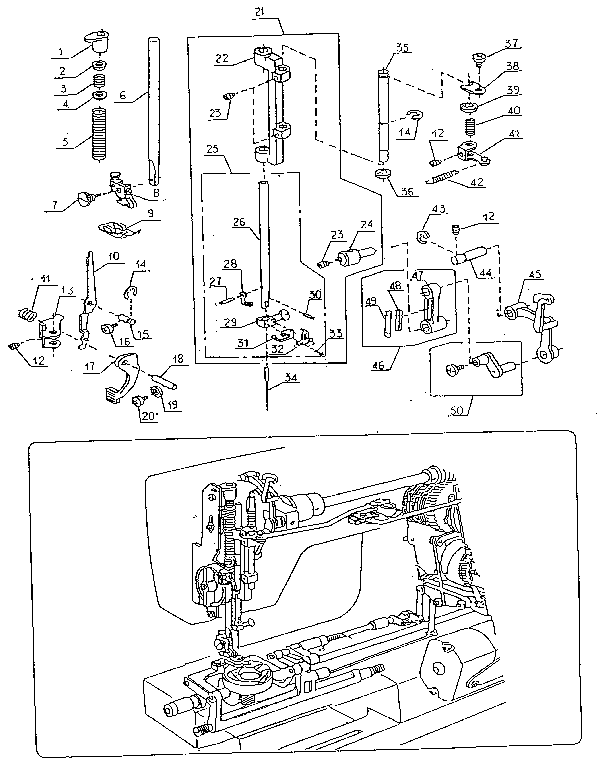 Repair Kenmore Sewing Machine Parts Diagram - Diagram Media