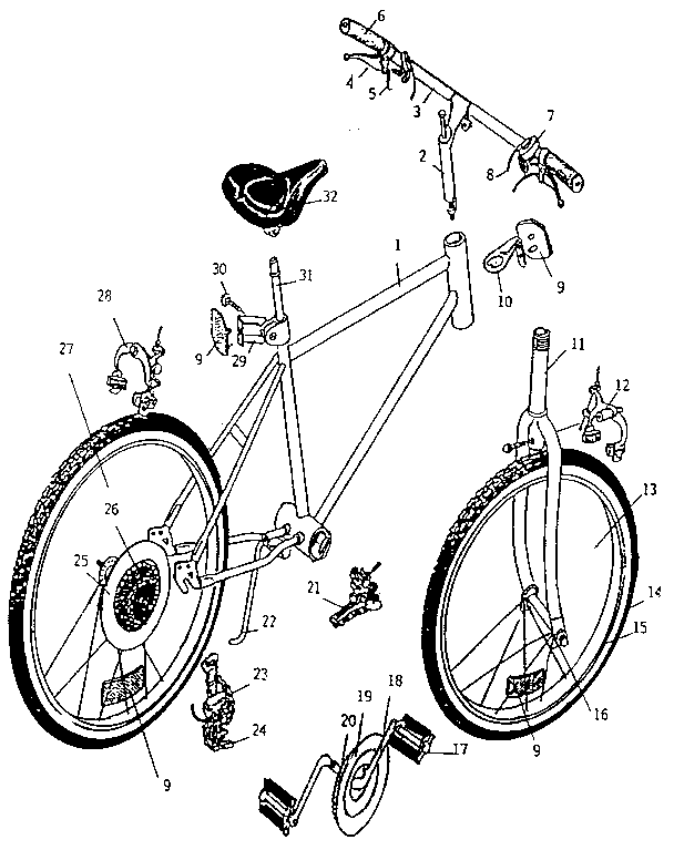 huffy mountain bike parts