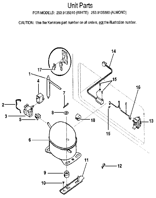 Kenmore 2539135310 Chest Freezer Parts Sears Partsdirect