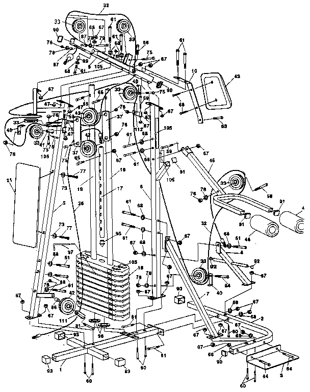 Weider Equipment Home Gym Parts Manual