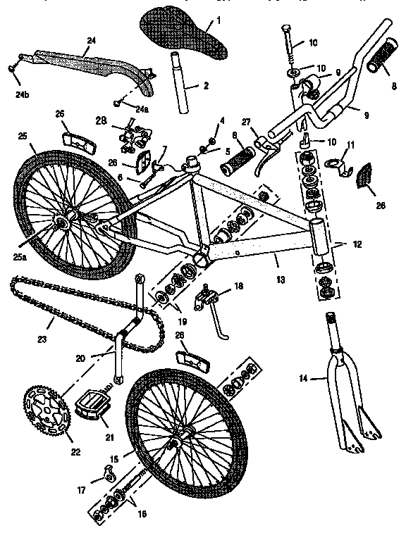 bmx bike parts list