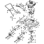 Sears Lawn Mower Repair Parts / Craftsman 502270110 front-engine lawn