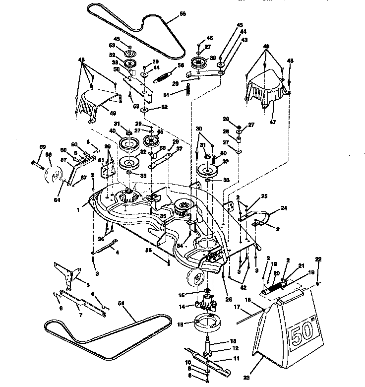 Craftsman gt5000 deck belt diagram
