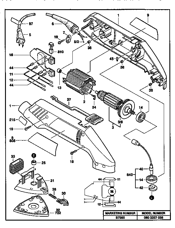 Looking For Bosch Model B7000 Power Sander Repair Replacement Parts Bosch B7000 Unit Parts Diagram