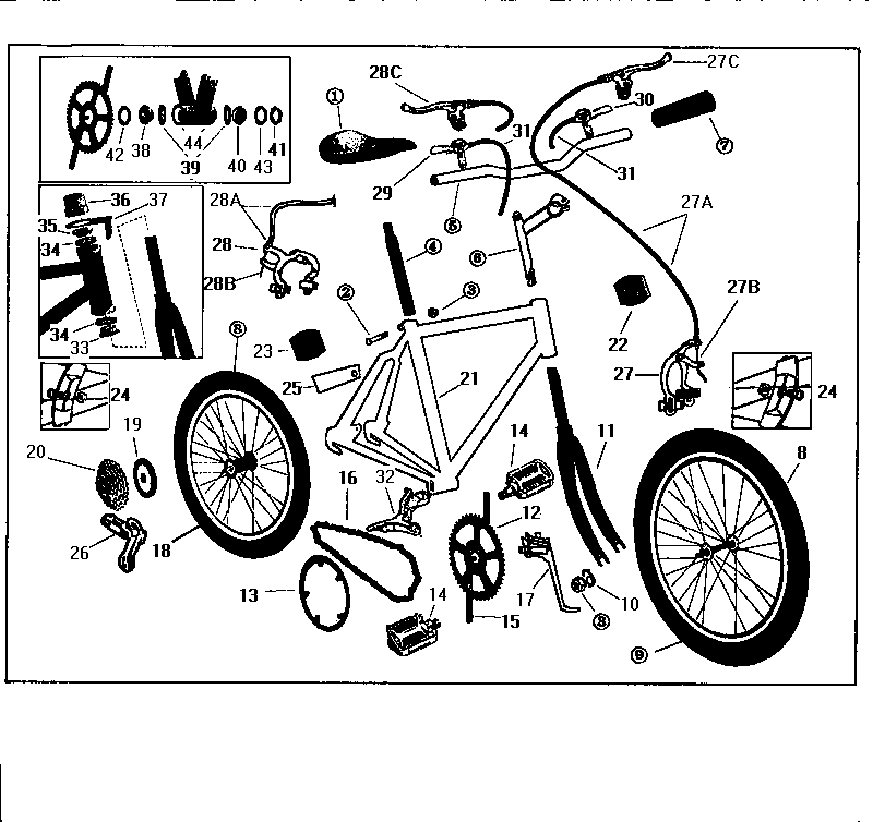 Roadmaster Bicycle Parts