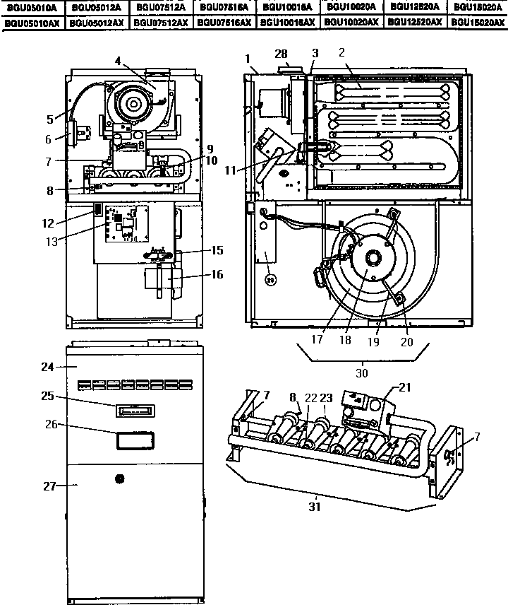 Coleman Evcon Furnace Parts