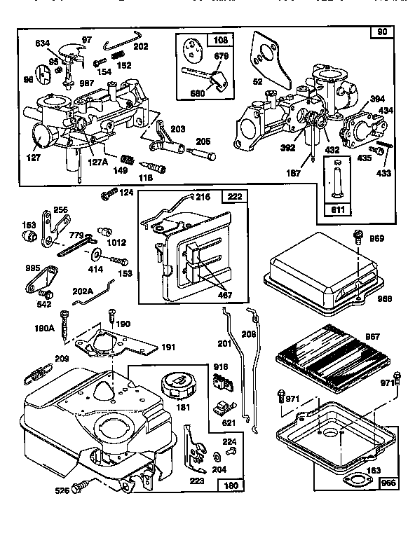 Briggs stratton quantum xm 60 схема