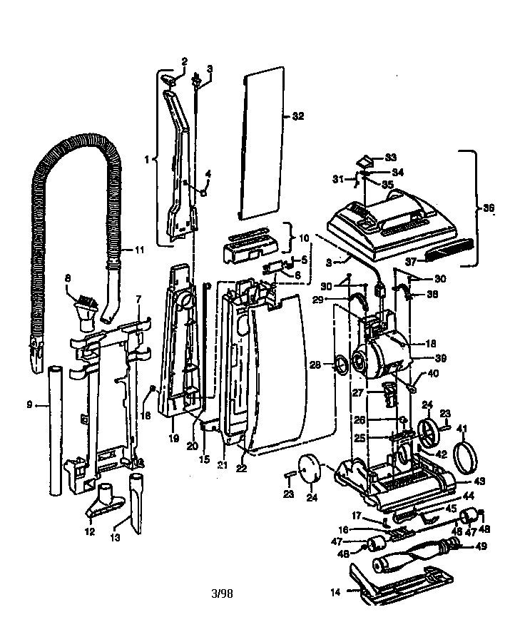 Hoover Vacuum Cleaner Repair Parts Bruin Blog